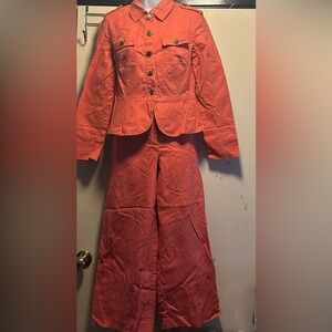 Work to Weekends Coral Suit Set - Blazer  -Career Chic, Versatile Style